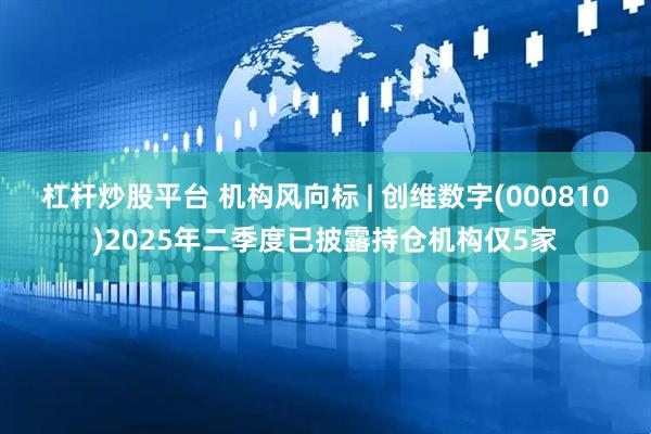 杠杆炒股平台 机构风向标 | 创维数字(000810)2025年二季度已披露持仓机构仅5家